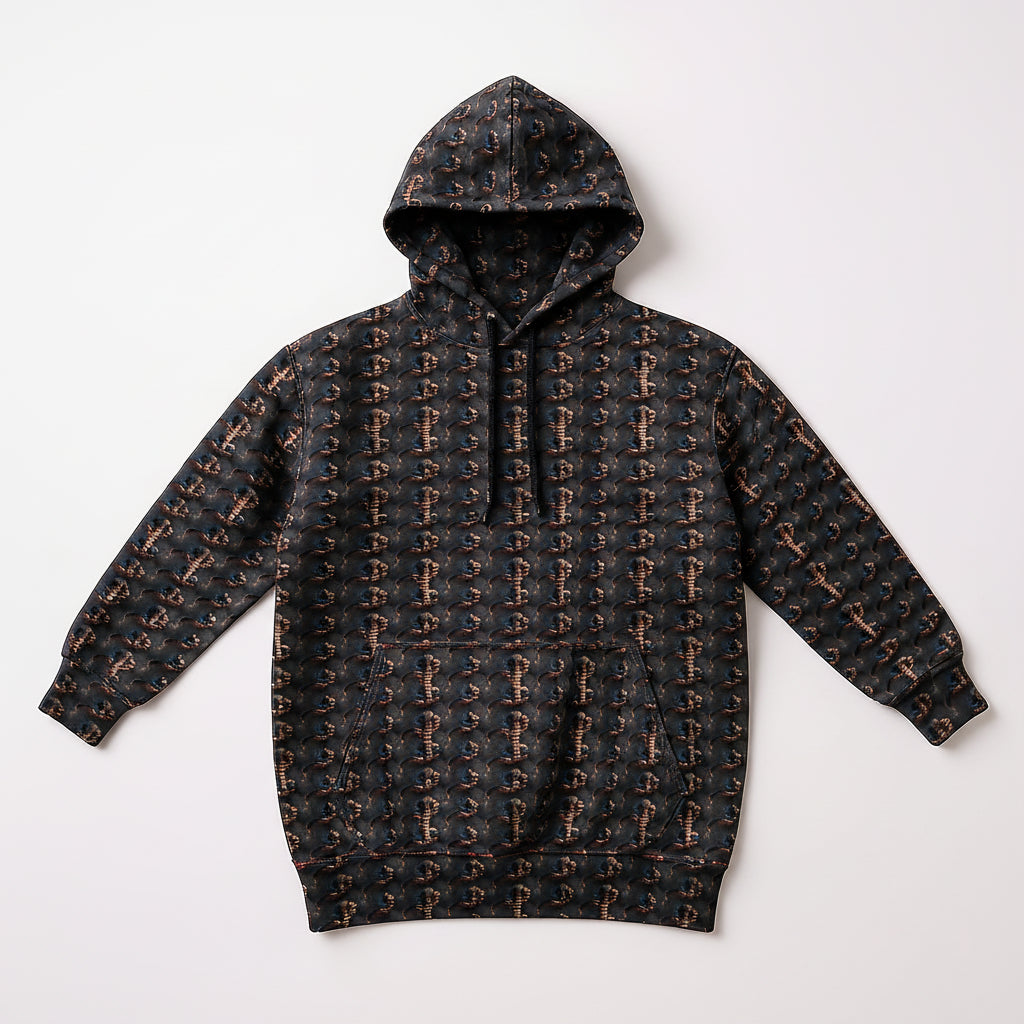 Coiled Cobra Hoodie – Half Raglan Sweatshirt Hoodie