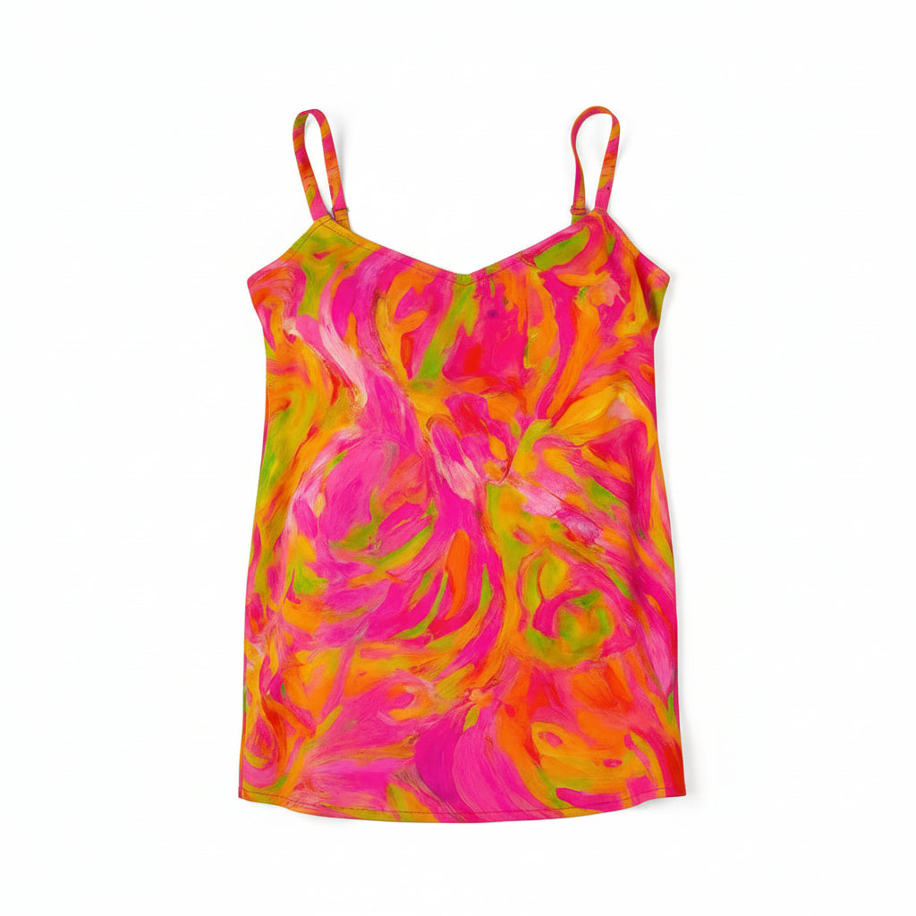 Camisole Pink Noodles in Lightweight Organic Cotton Voile
