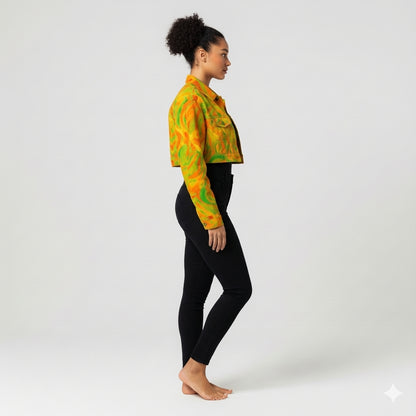 Cropped Jean Jacket Fruity Noodles