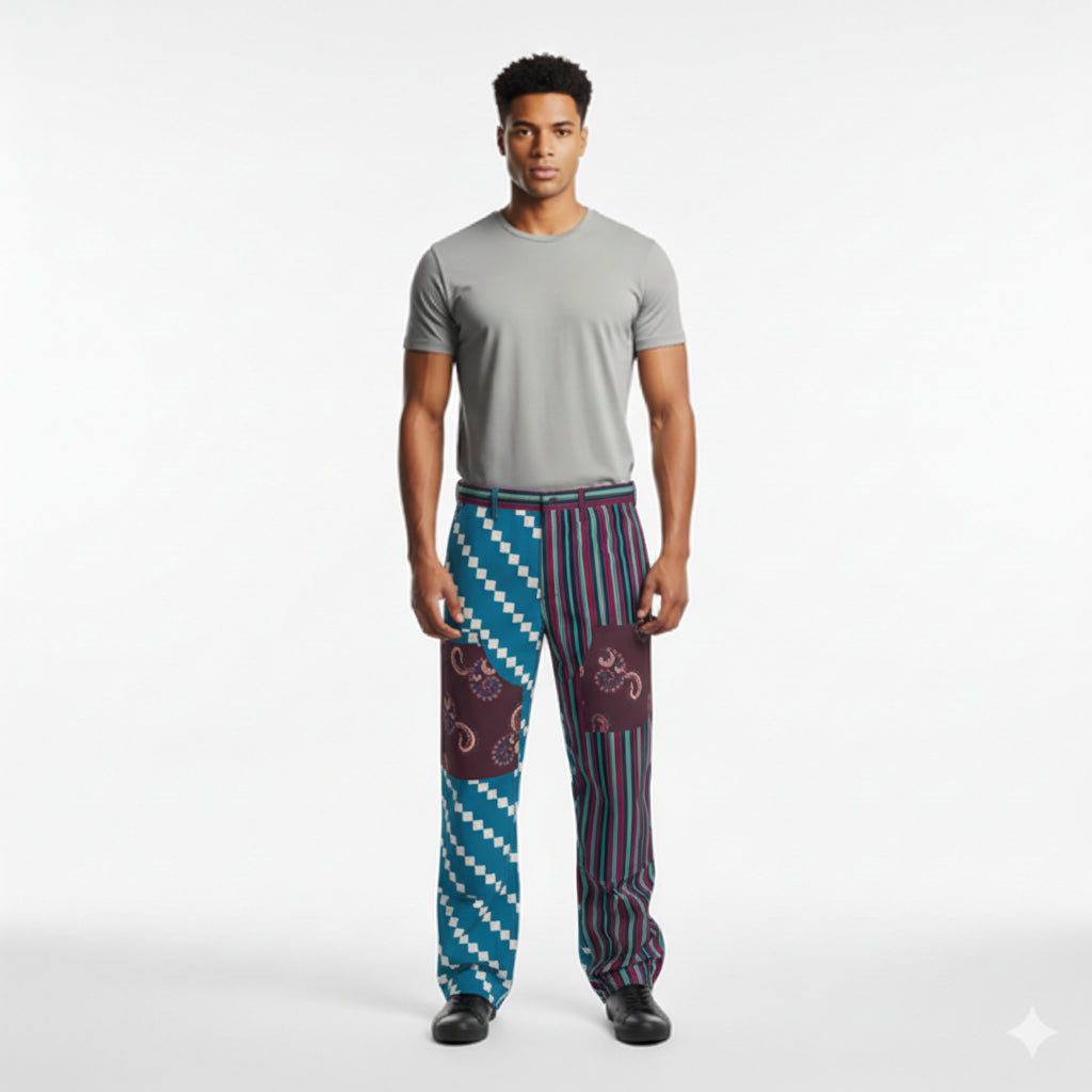 Reverse Boxy Carpenter Pant in Black Heavy Stretch Cotton Twill