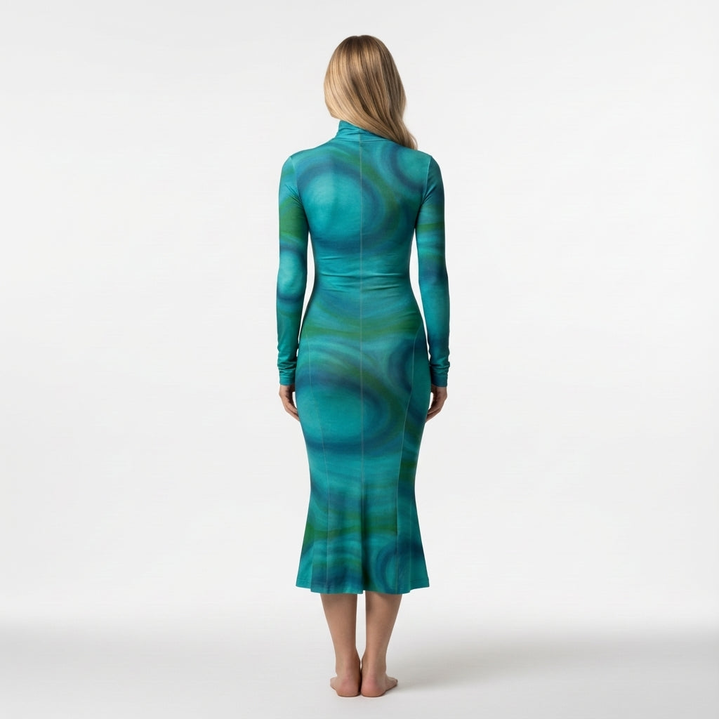 Sarong Maxi Indigo Child Turtleneck Body Con Dress Indigo Child 