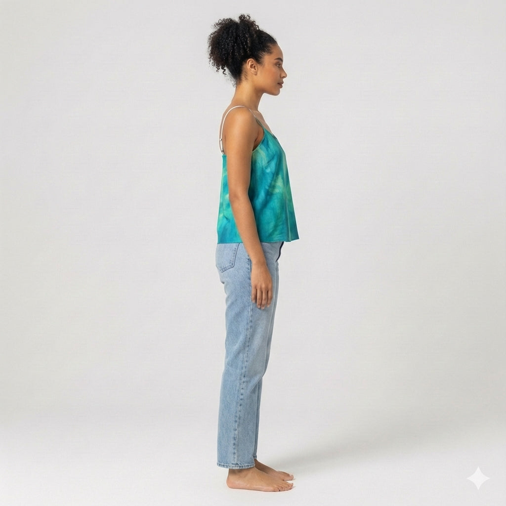 Camisole Turquoise Watercolors