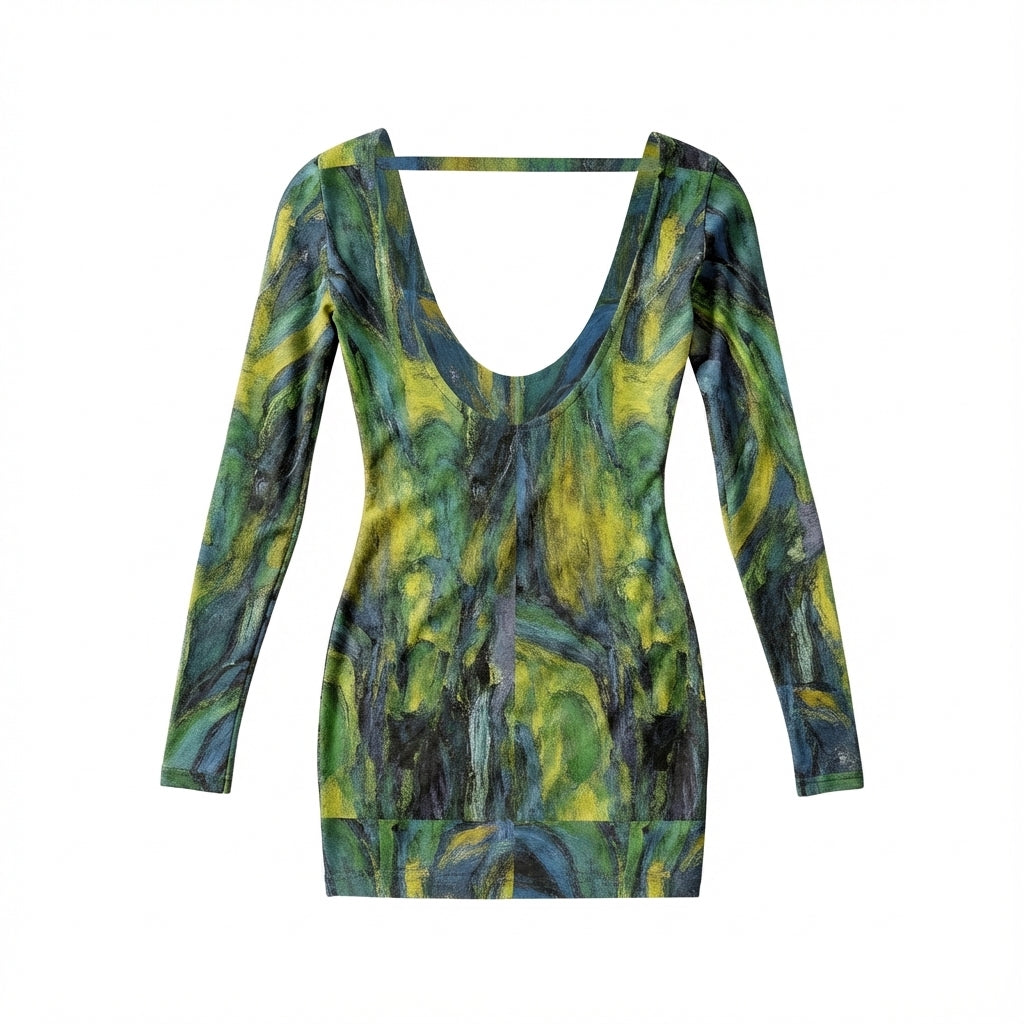 Mini Dress Blue Jungle