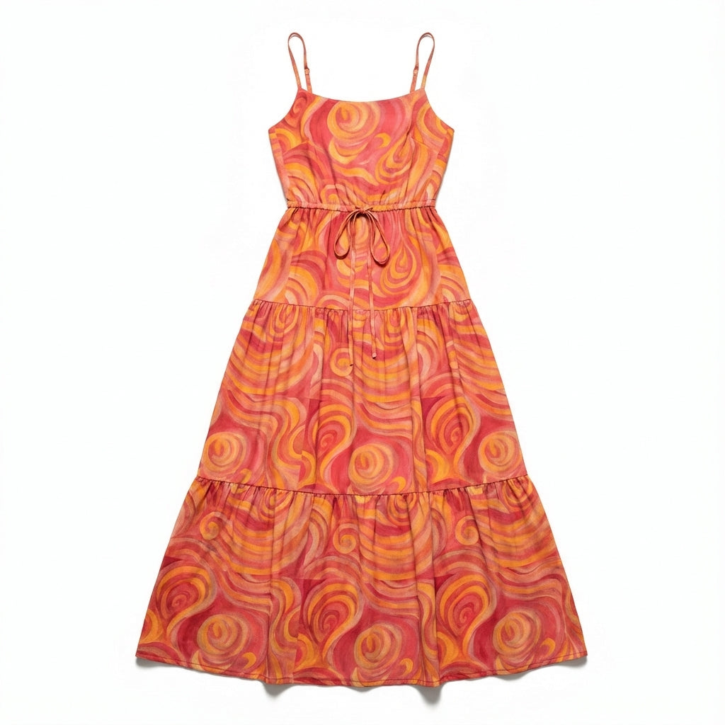 Maxi Dress Sunset Swirls