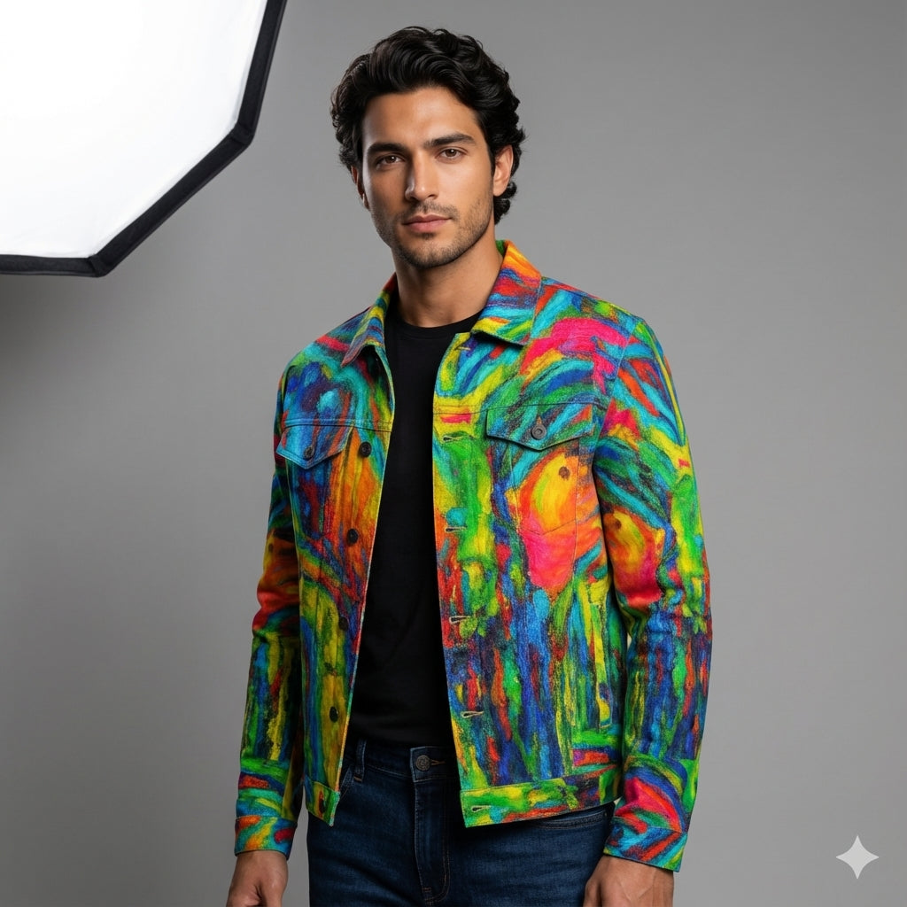 Jean Jacket Green Jungle