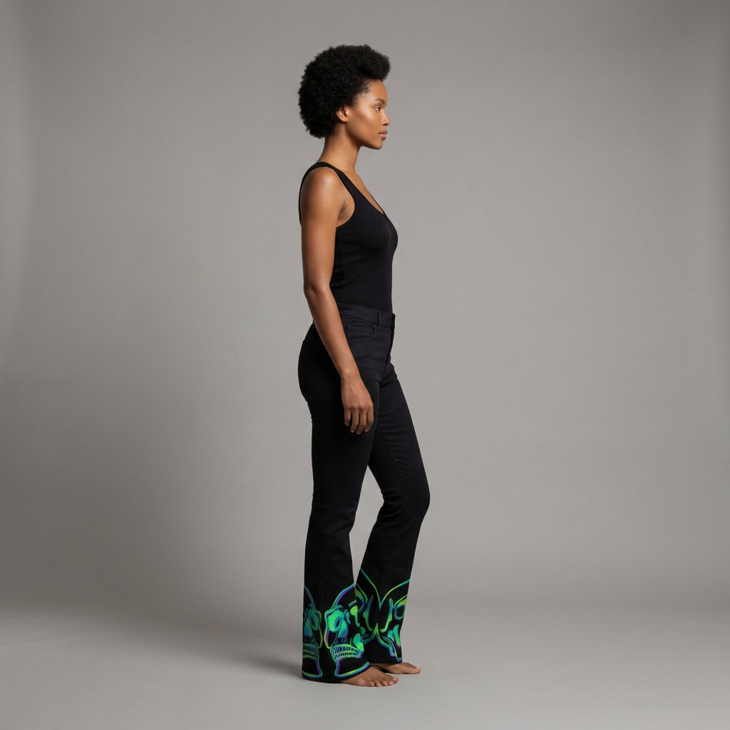 Glo-skull Bellbottoms