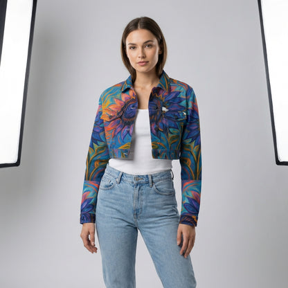 Cropped Jean Cotton Jacket Sunflower Beach