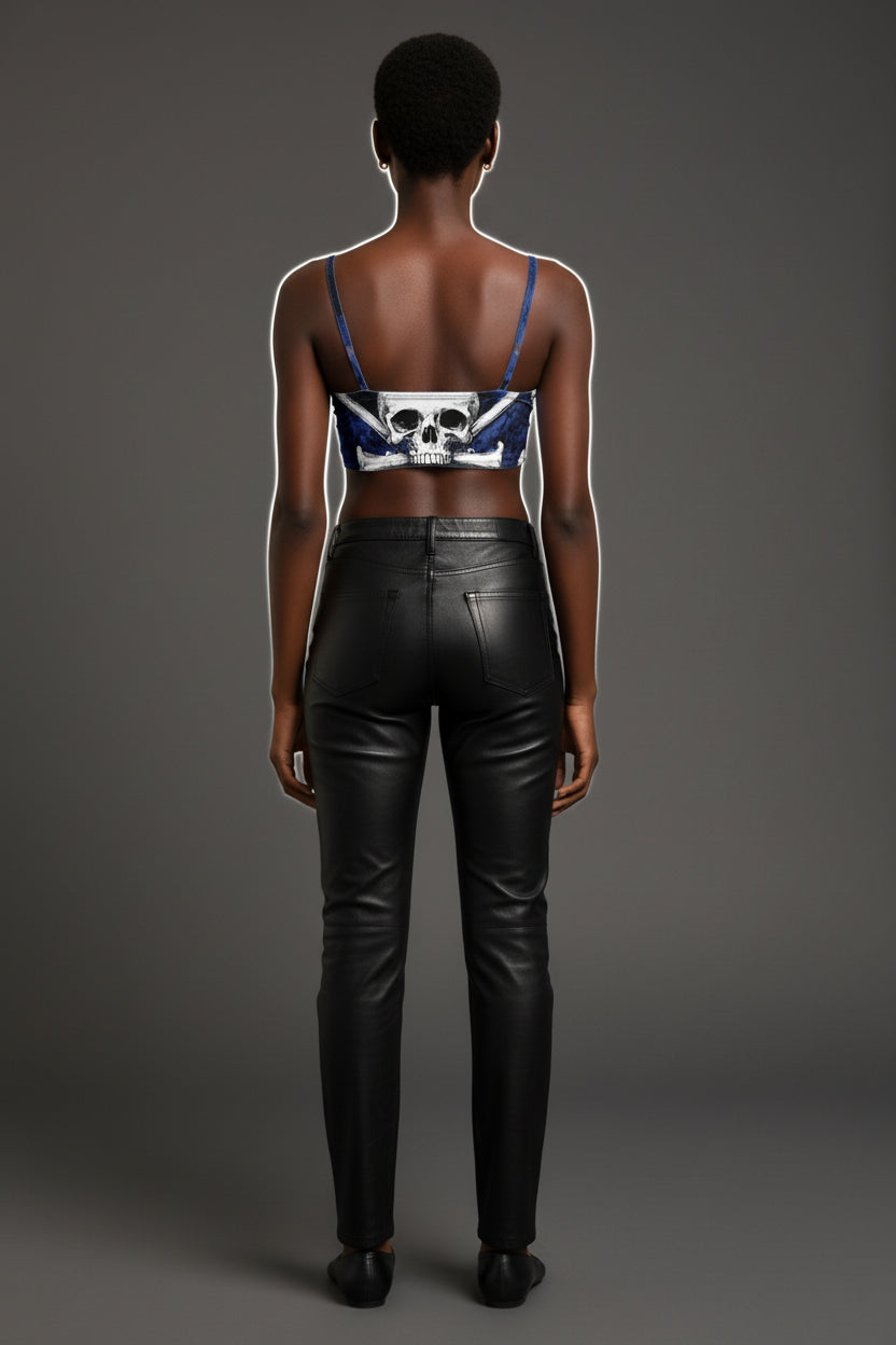 Blue Skeletittie Bralette