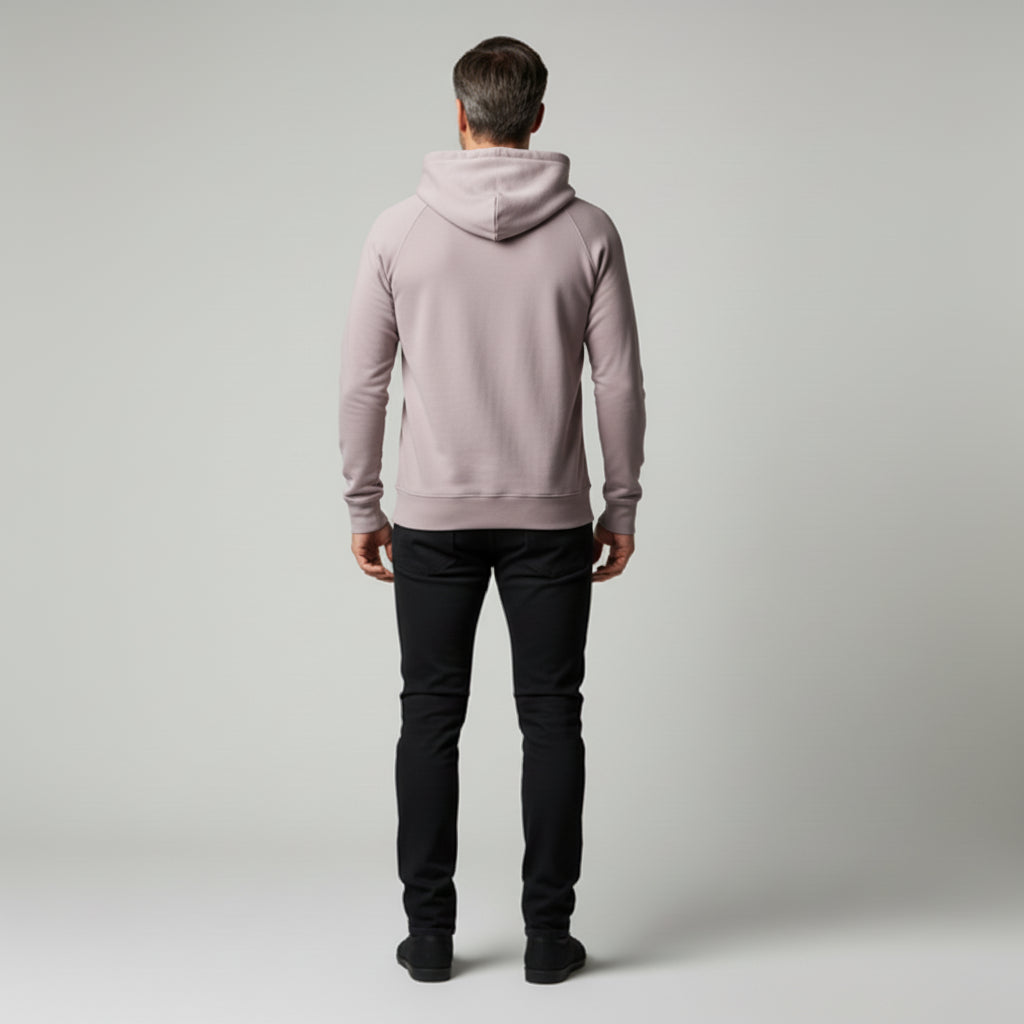 Half Raglan Sweatshirt Hoodie in Fleece Back Stretch Organic Terry