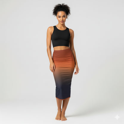 Odyssey Ombre Bodycon Midi Skirt