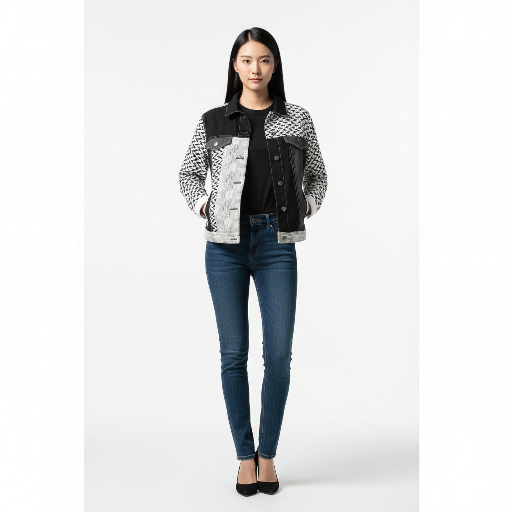 Chess Jean Jacket in Heavy Stretch Cotton Twill