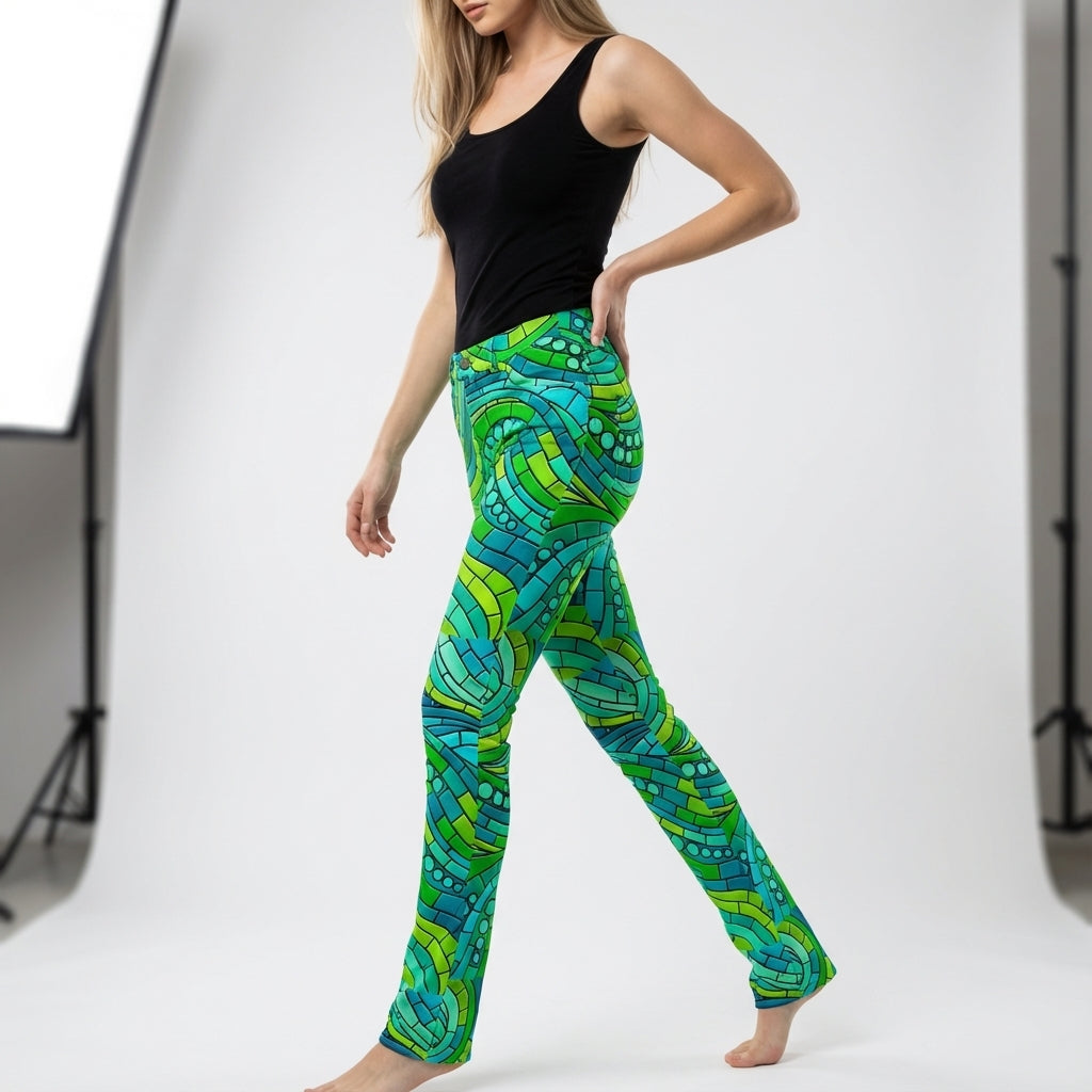 Skinny Jeans Mosaic 1 – Slim Jeans in Heavyweight Stretch Cotton Denim