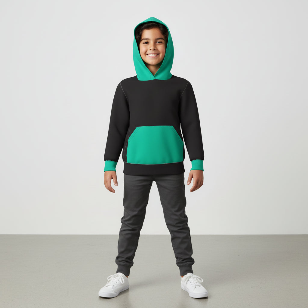 black & blue Pullover Hoodie – Cotton Fleece