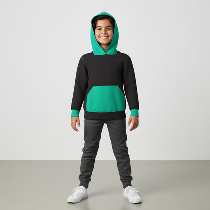 black & blue Pullover Hoodie – Cotton Fleece