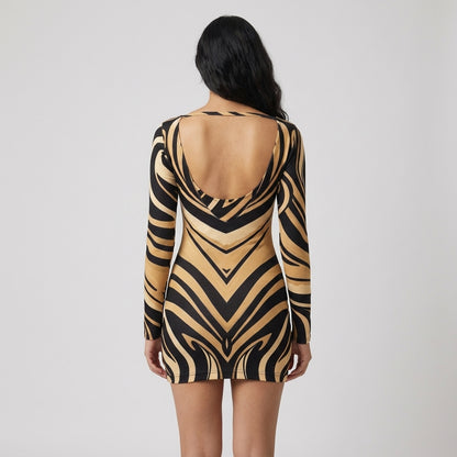 Solei Sccop Back Bodycon Dress (Baz'l Couture)