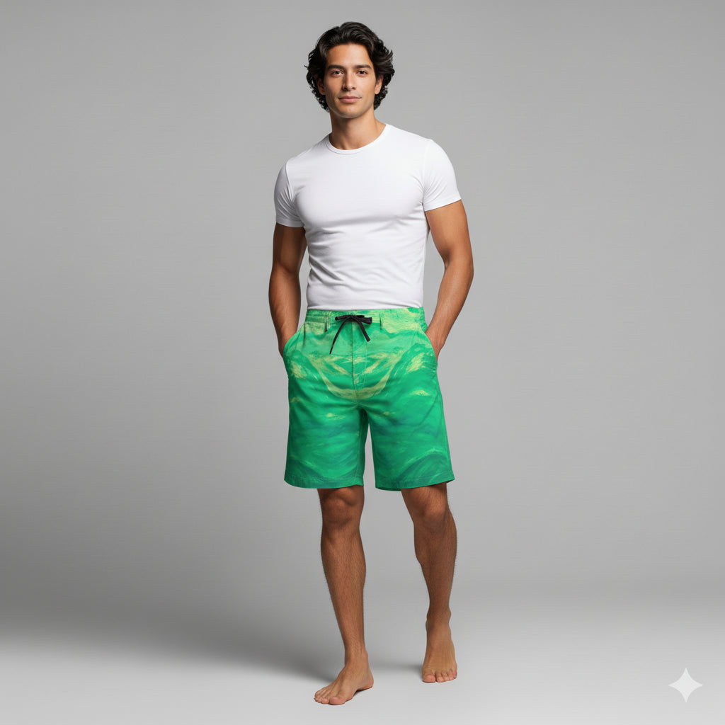 Board Shorts (7" Inseam) –  100% Lightweight Cotton Poplin Water Arc 