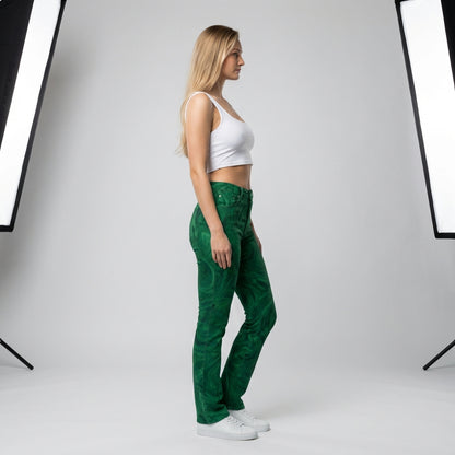 Skinny Jeans Dark Green Noodles