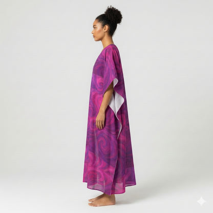 Caftan Purple Storm – Lightweight Organic Cotton Voile