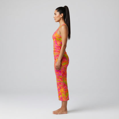 Racerback Shirred Tank Dress Pink Noodles