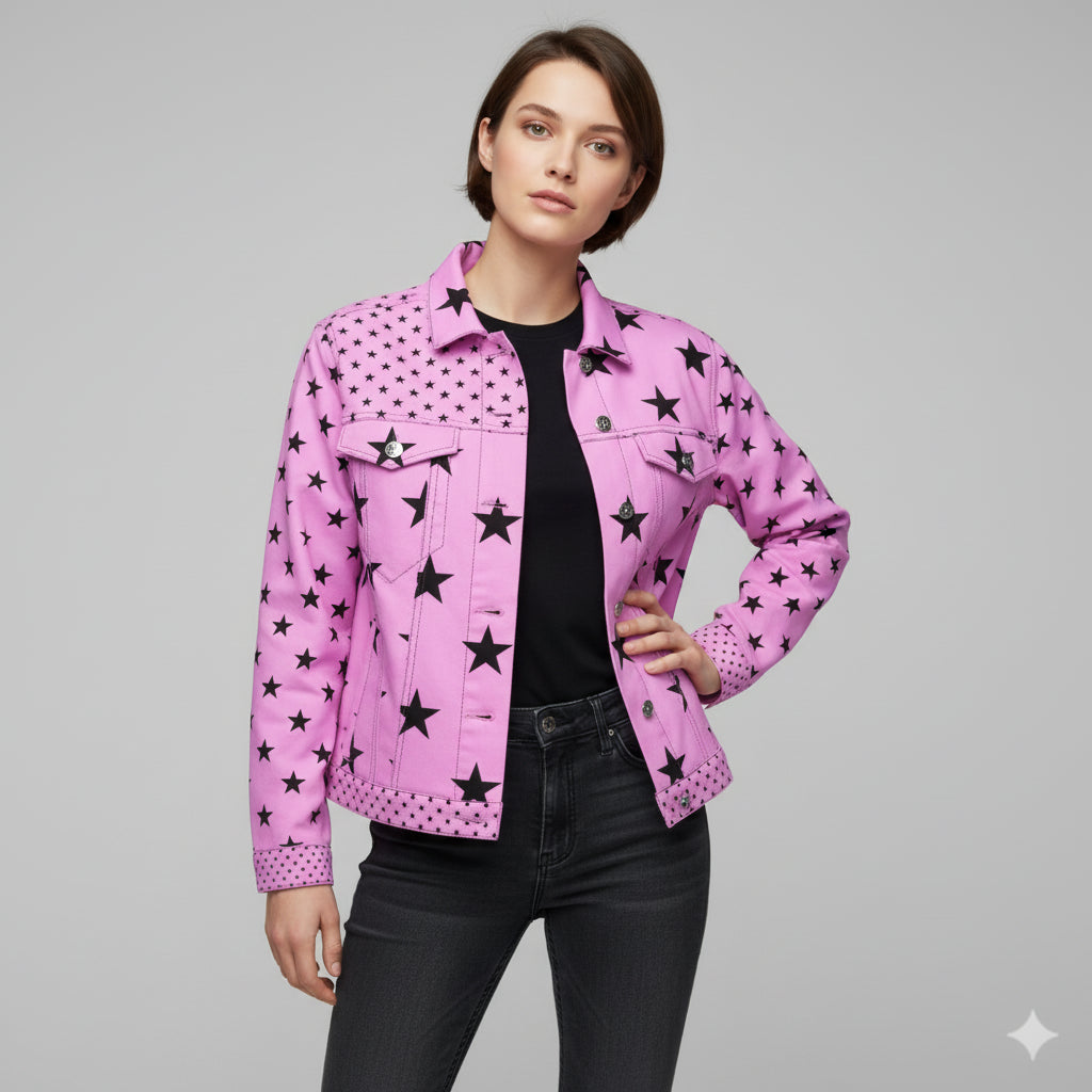 Starlit Heavy Stretch Cotton Jean Jacket
