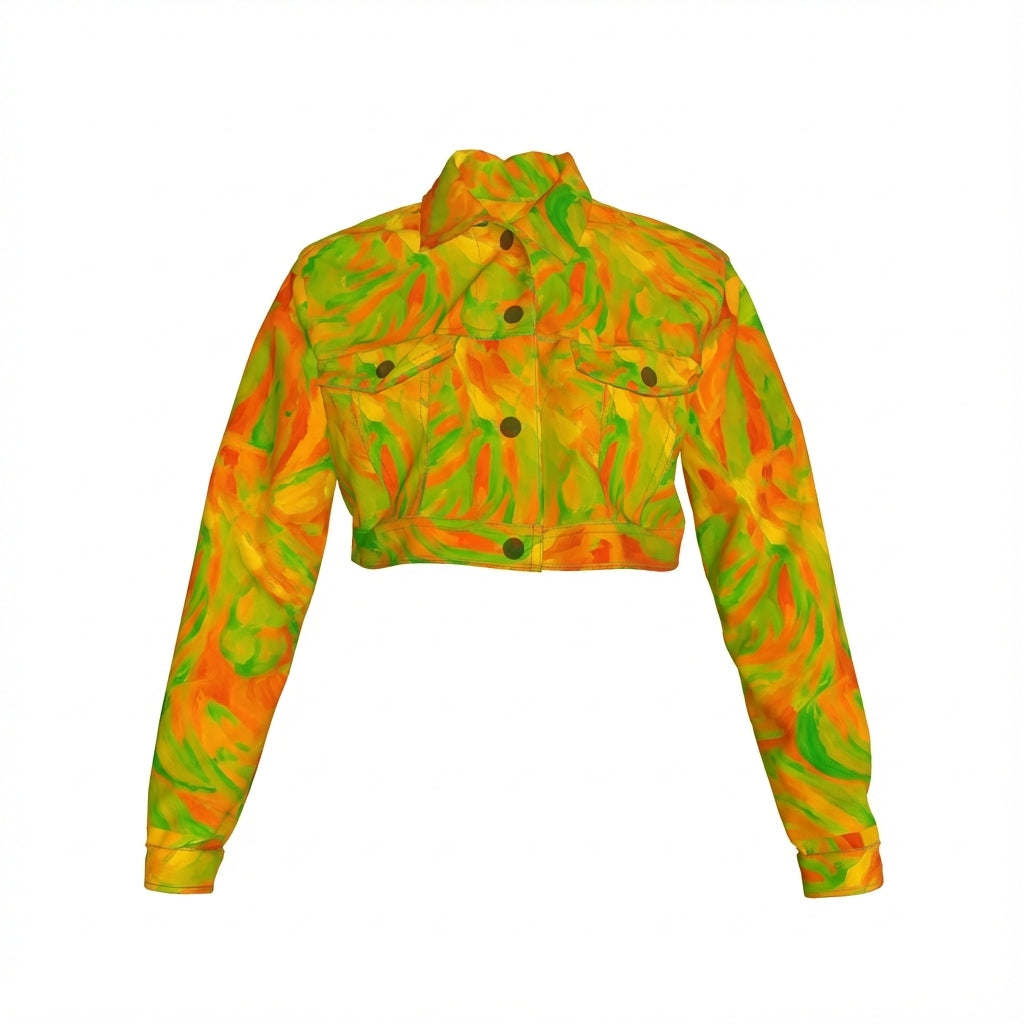 Cropped Jean Jacket Fruity Noodles