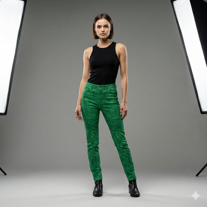 Skinny Jeans Dark Green Noodles