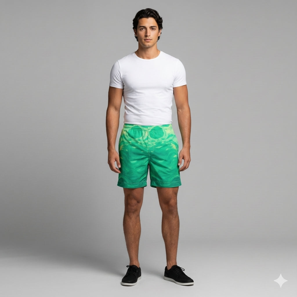 Board Shorts (7" Inseam) –  100% Lightweight Cotton Poplin Water Arc 