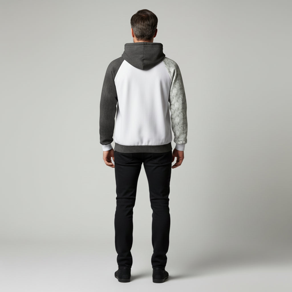 Half Raglan Sweatshirt Hoodie