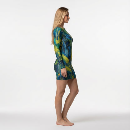 Mini Dress Blue Jungle