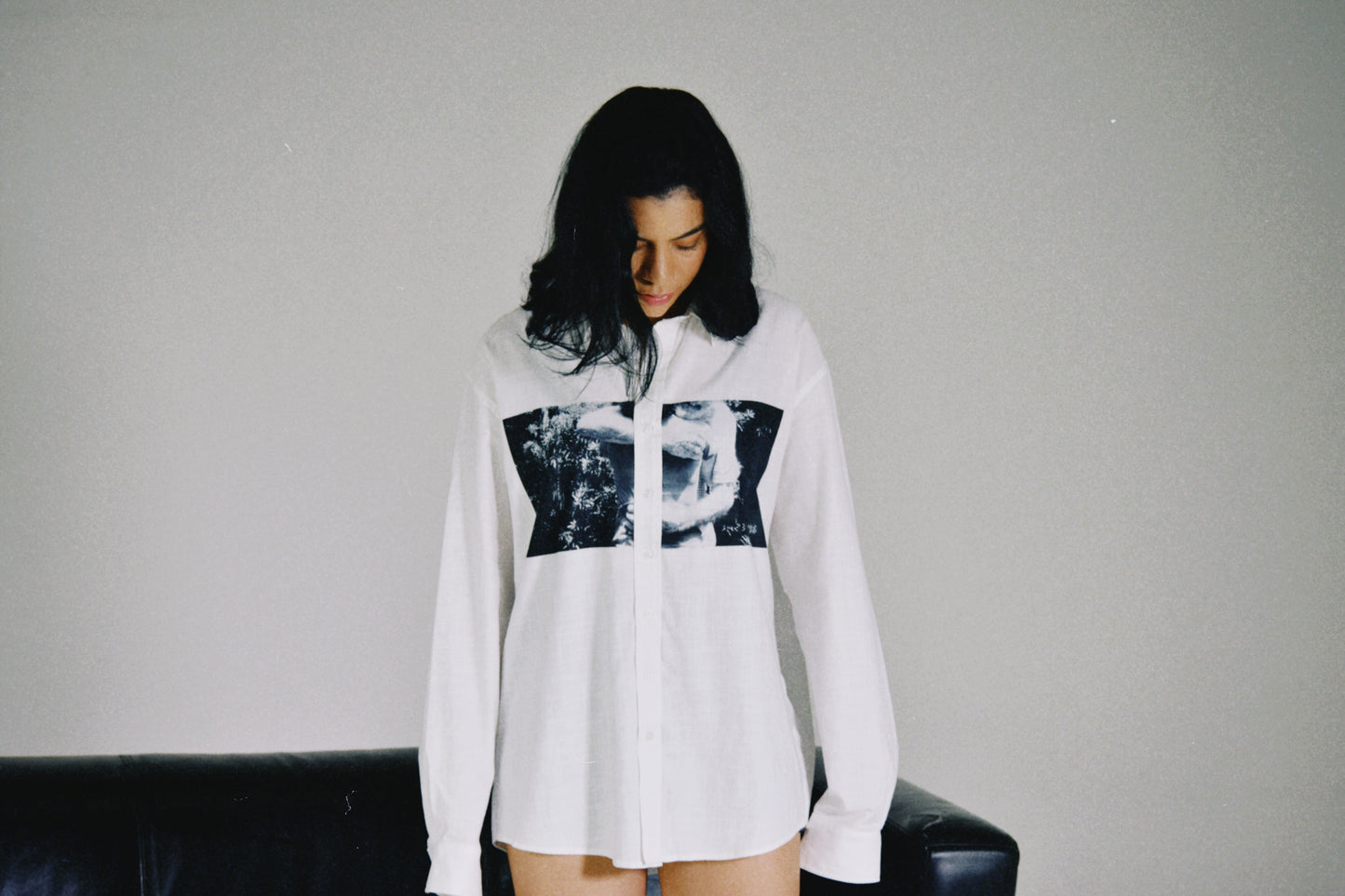 abrazos white button up shirt