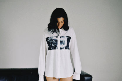 abrazos white button up shirt