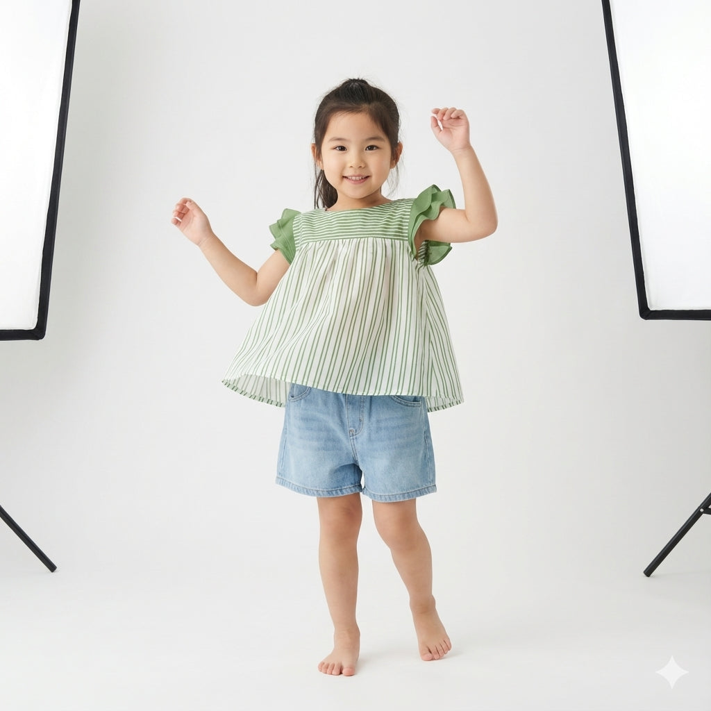 Ruffled Sleeve Top
