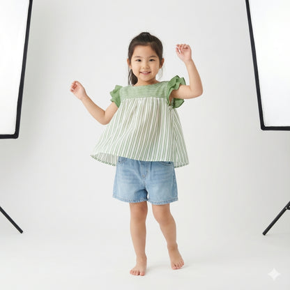 Ruffled Sleeve Top