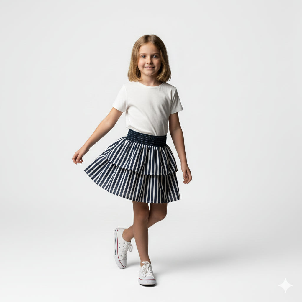 Smocked Ruffle Skirt 