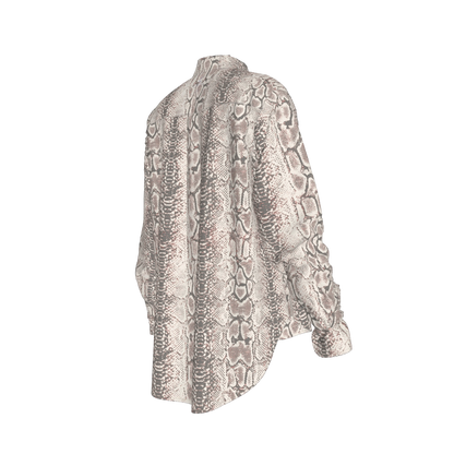 L'EGNA RISING SERPENT GRACE Oversized Button-Up