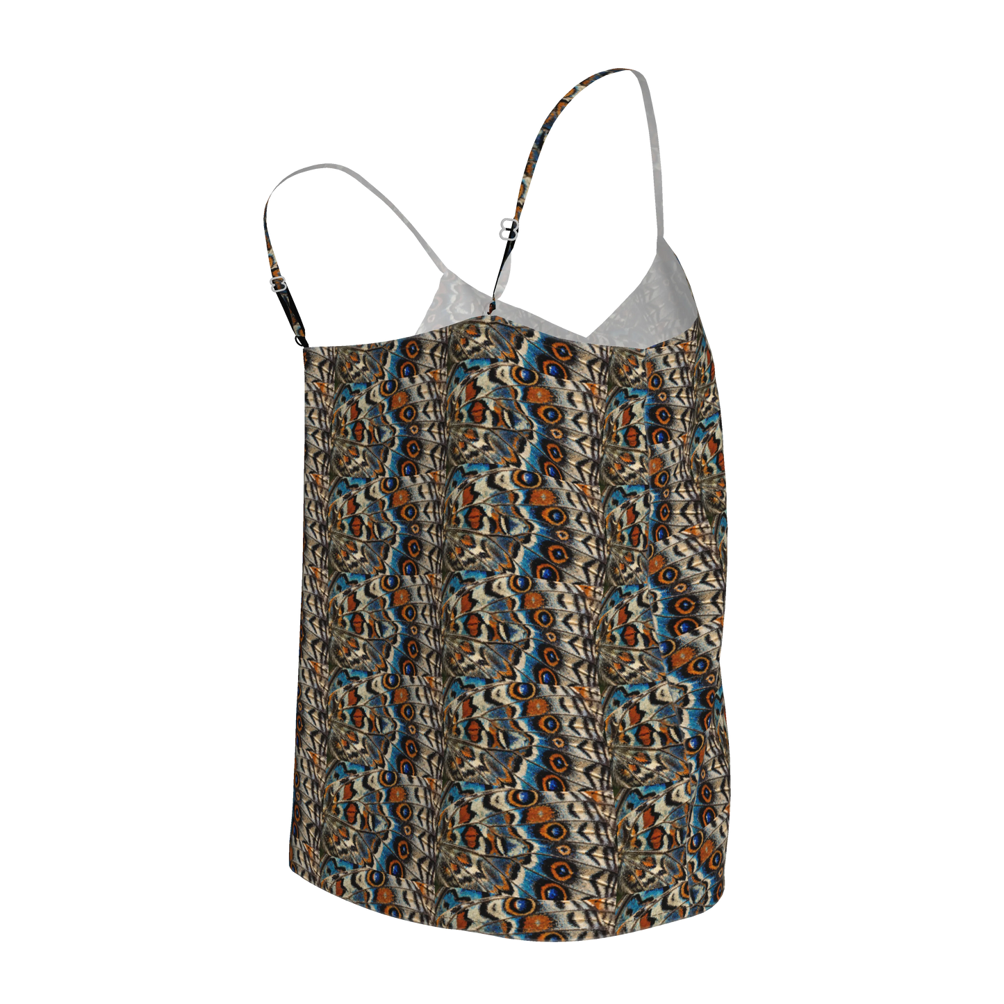 Organic Cotton Voile Camisole – Black Silhouette Print