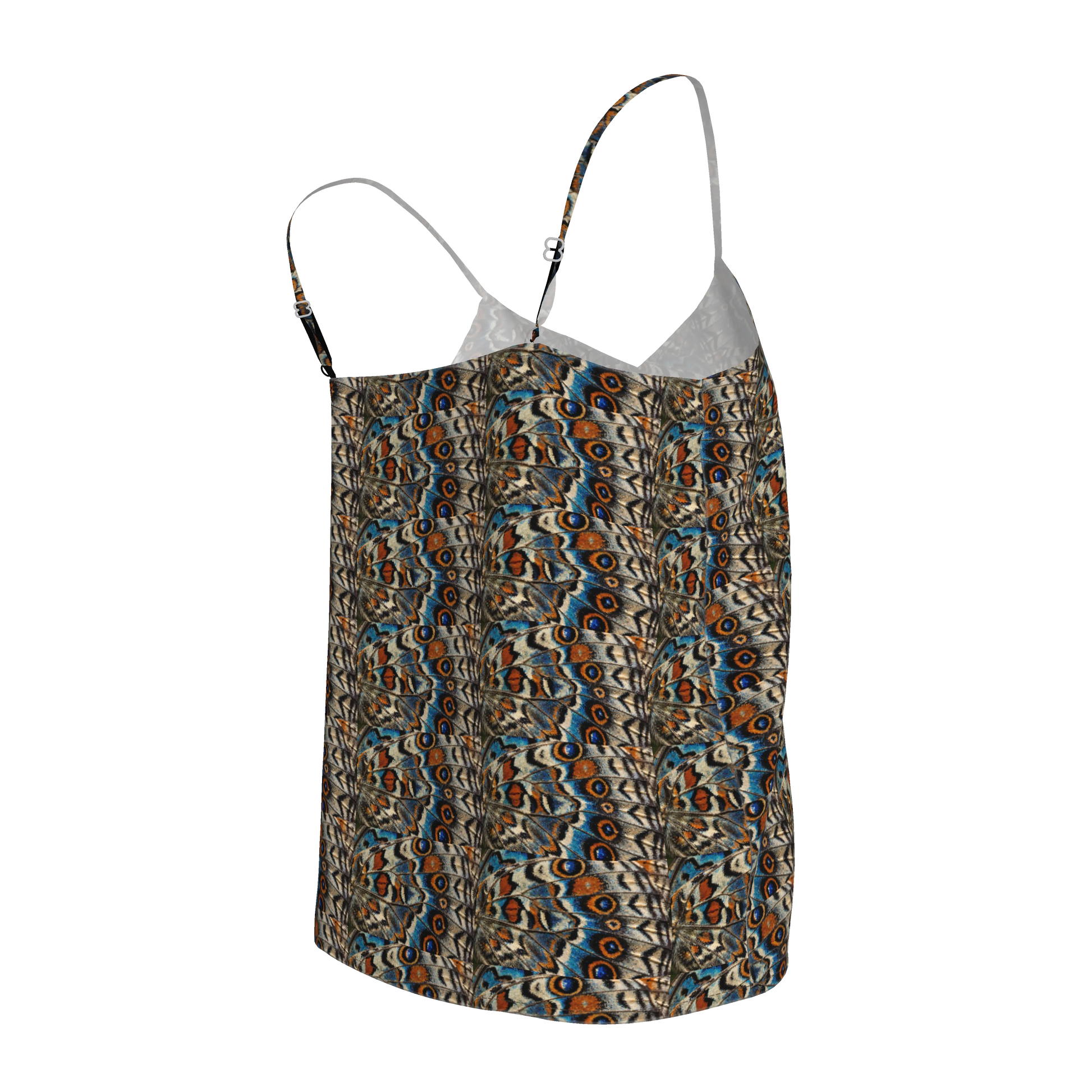 Organic Cotton Voile Camisole – Black Silhouette Print