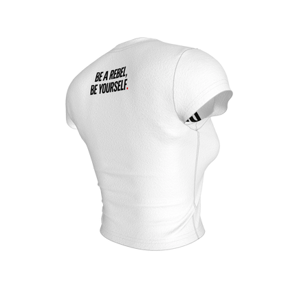 Cropped Baby T-shirt in Lightweight Stretch Cotton Fashion Jersey