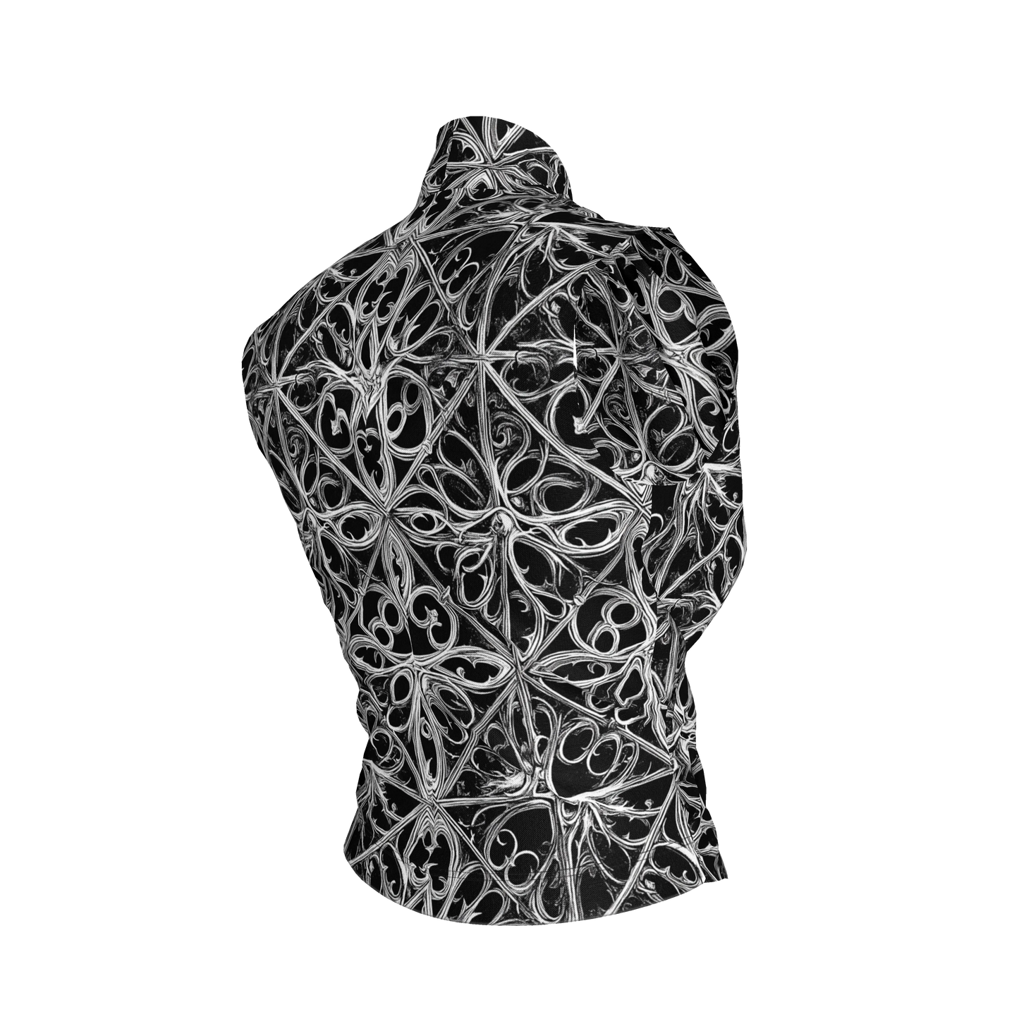 Gothic Lattice Surplice Top in Bamboo Cotton Jersey