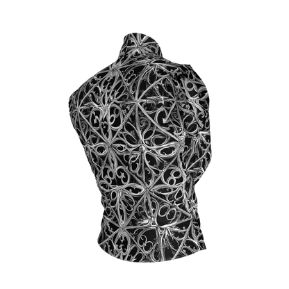 Gothic Lattice Surplice Top in Bamboo Cotton Jersey