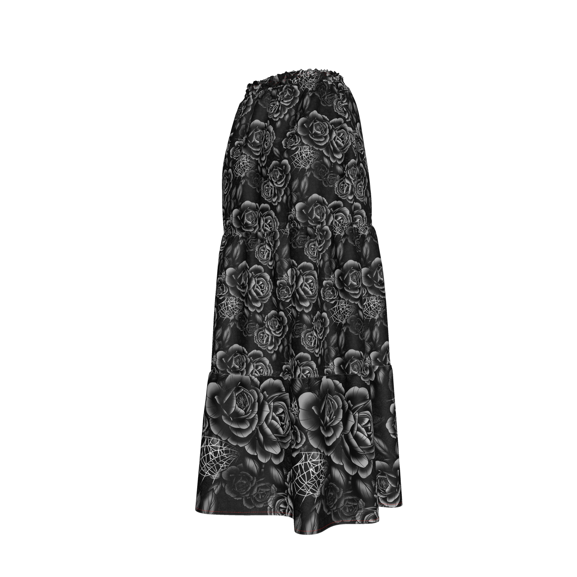 Black Rose Tiered Skirt