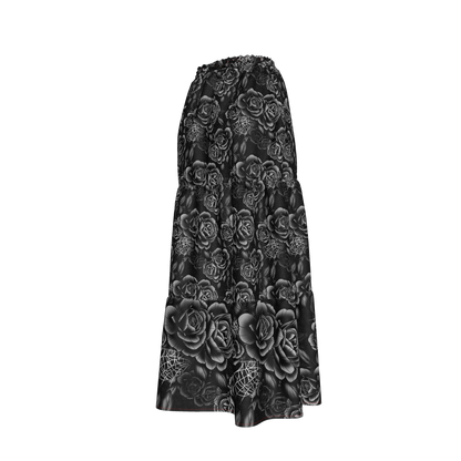 Black Rose Tiered Skirt