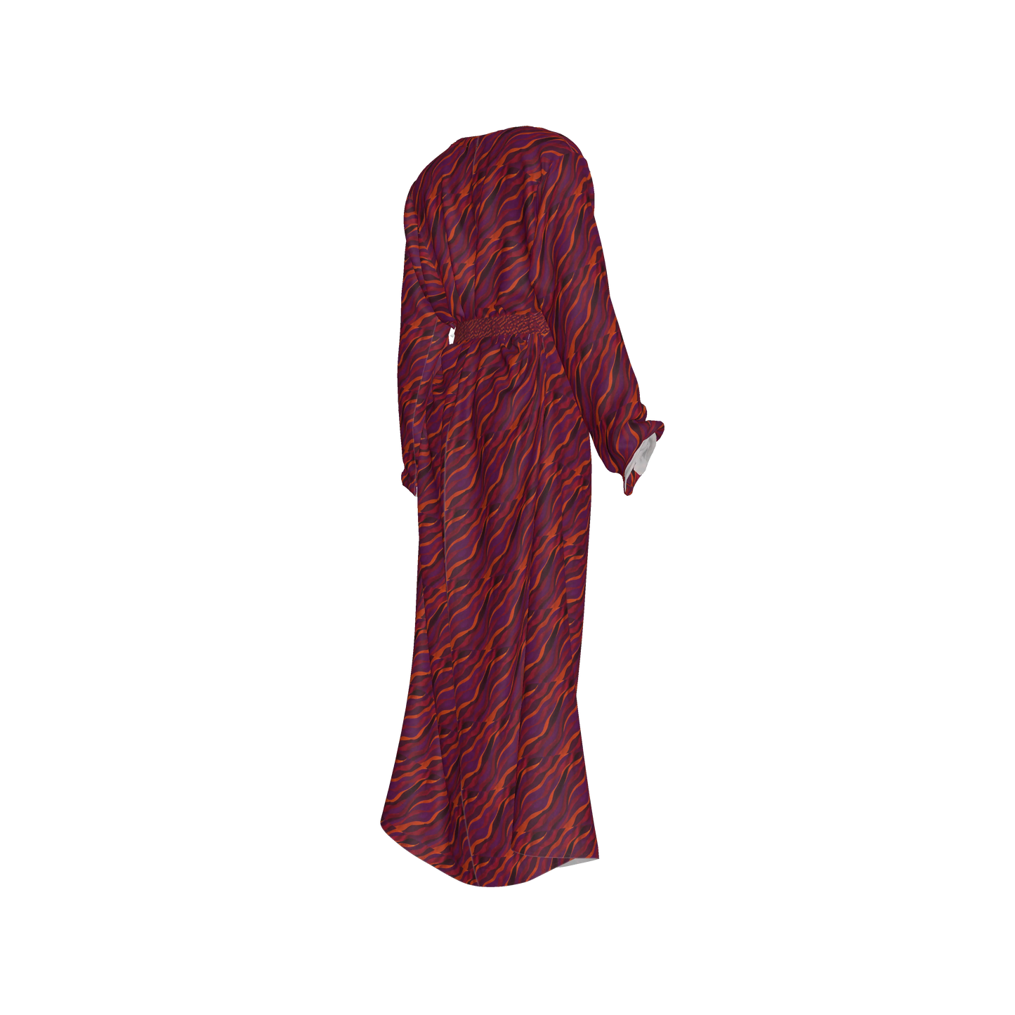 Kimono Sleeve Abaya in Lightweight Viscose Ecovero Rayon Crepe