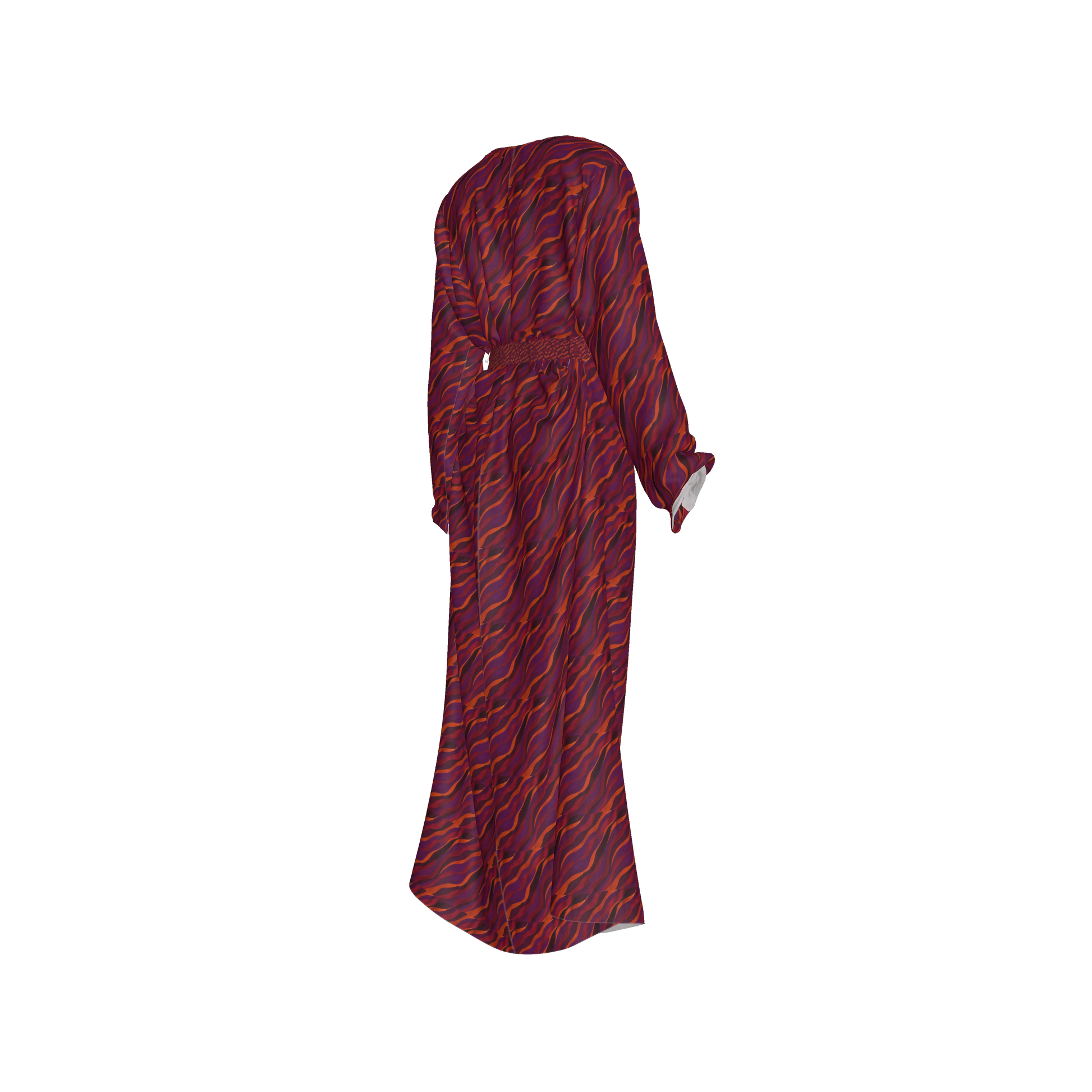Kimono Sleeve Abaya in Lightweight Viscose Ecovero Rayon Crepe