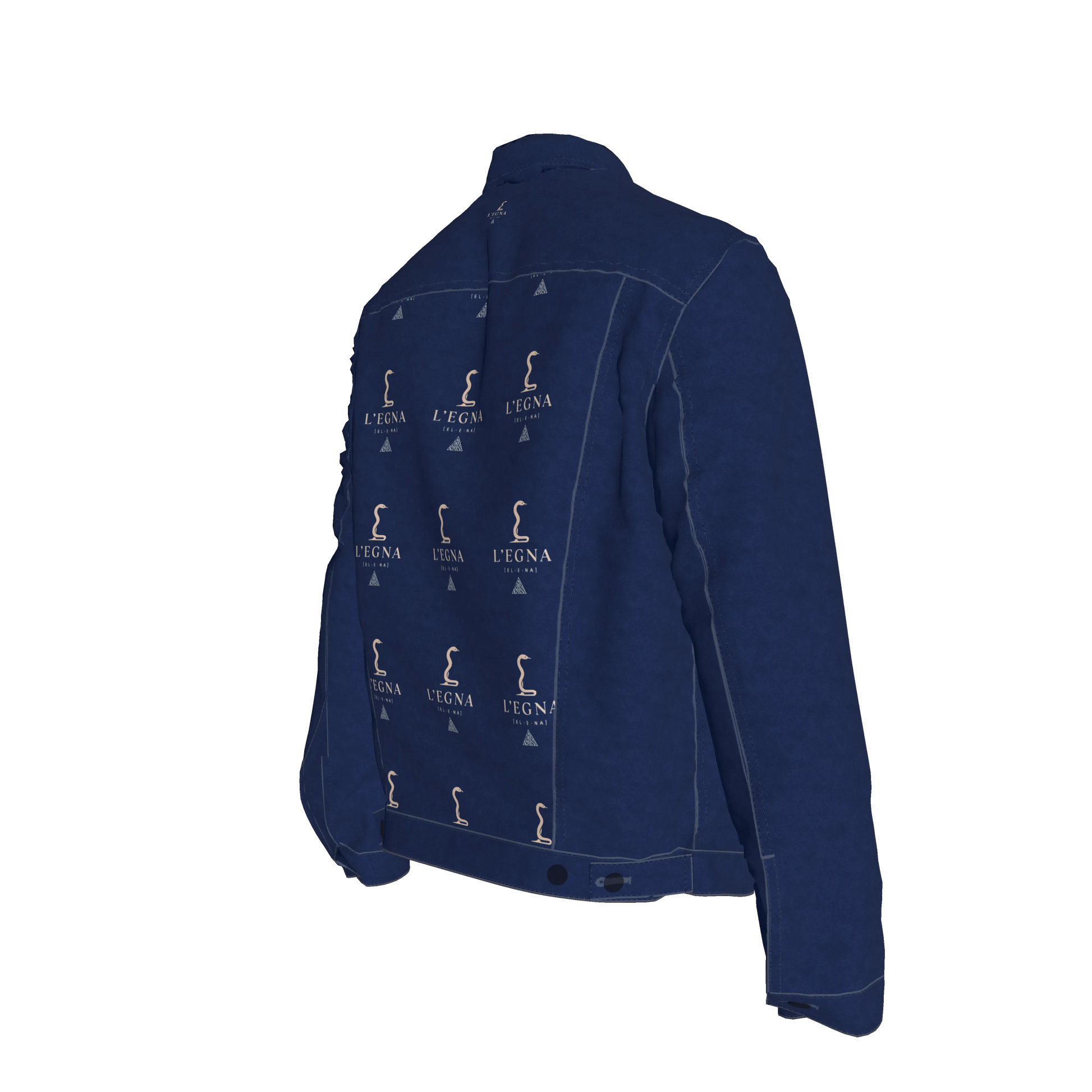 L'EGNA RISING 'BLUE-BLOOD' Jean Jacket (ALL OVER PRINT)