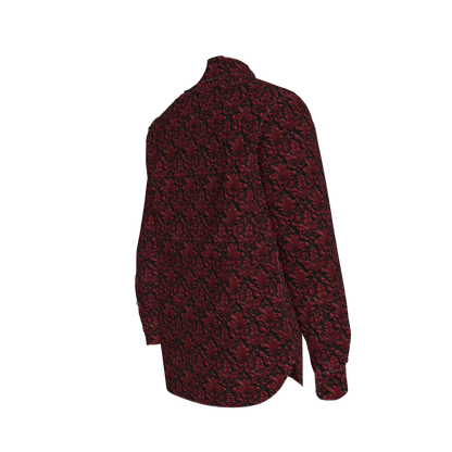 Blood Red Filagree Dress Shirt