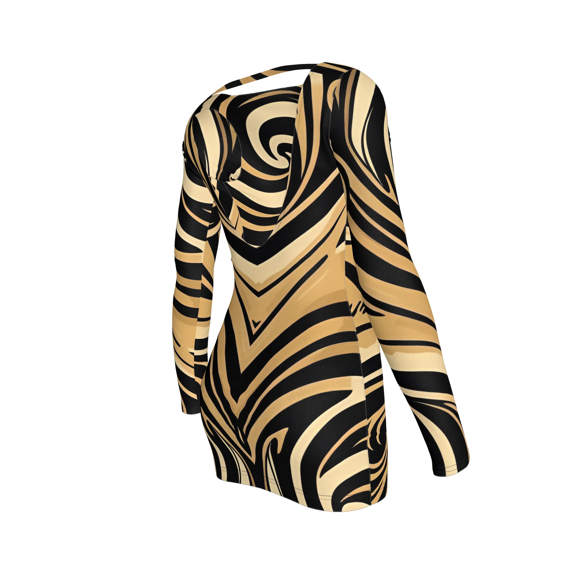 Solei Sccop Back Bodycon Dress (Baz'l Couture)