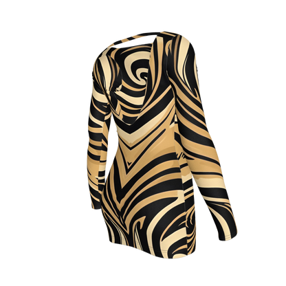 Solei Sccop Back Bodycon Dress (Baz'l Couture)