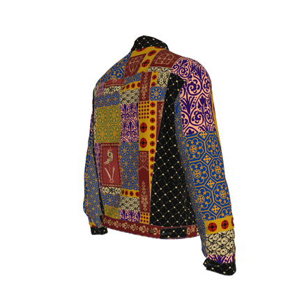 Joan of Arc Exclusive Satin and Denim Jacket