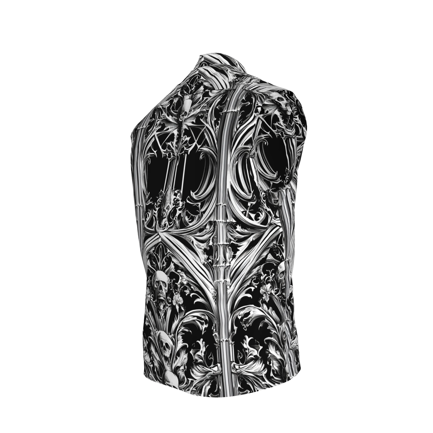 Skull Vest – Heavy Stretch Cotton Twill Gilet